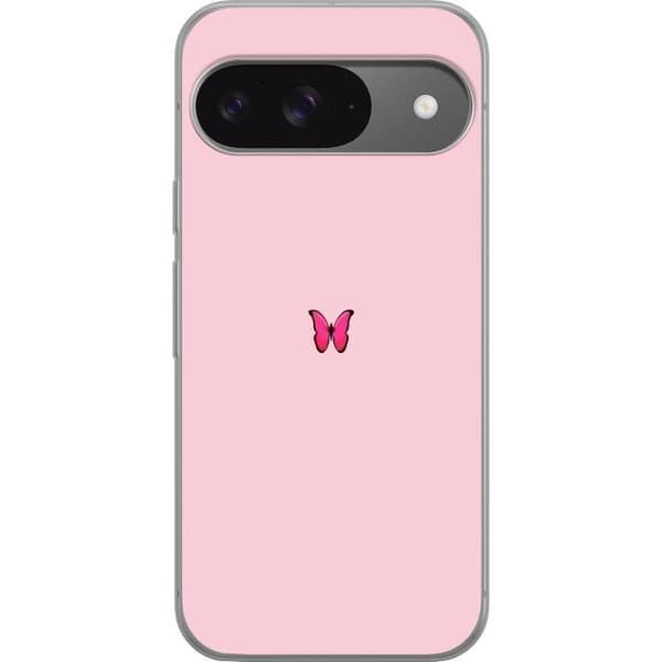 Kompatibelt Mobildeksel til Google Pixel 9 Pro Rosa sommerfugl