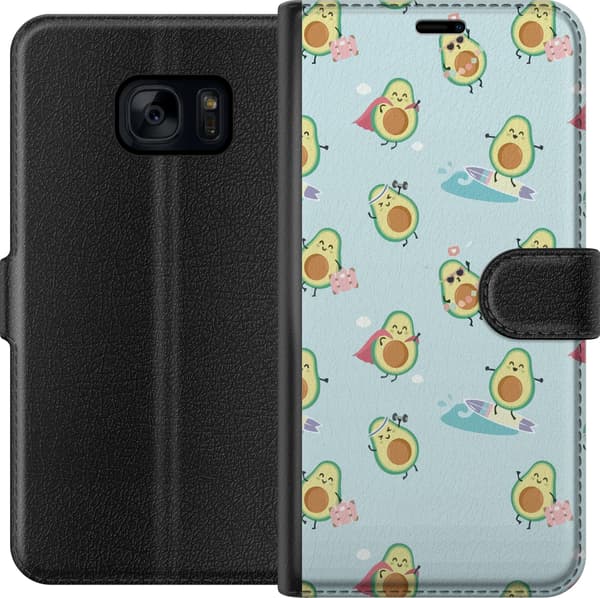 Kompatibelt Lommeboketui til Samsung Galaxy S7 Avokado
