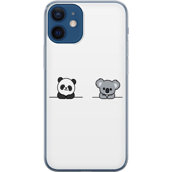 Apple iPhone 12 mini Gennemsigtig cover Panda Koala