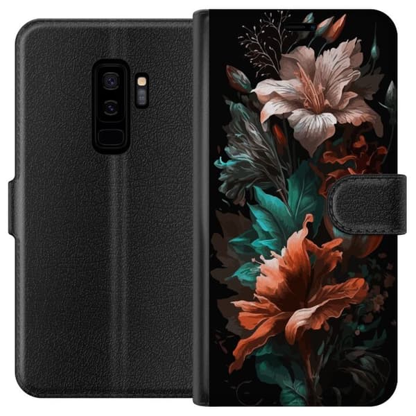 Kompatibelt Plånboksfodral till Samsung Galaxy S9+ Blommor