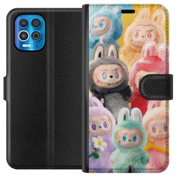 Motorola Edge S Plånboksfodral Labubu Sketch Style – Handritat monster i tusch