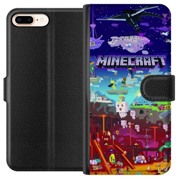 Kompatibelt Plånboksfodral till Apple iPhone 8 Plus Minecraft