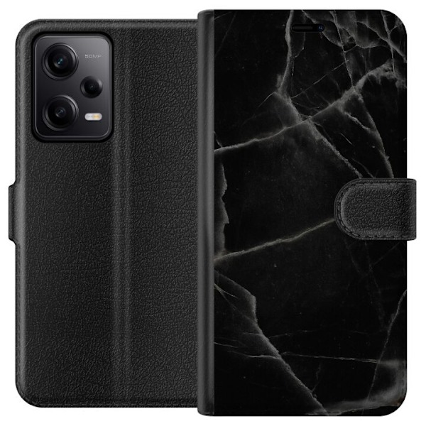 Xiaomi Redmi Note 12 Pro Plånboksfodral Svart marmor