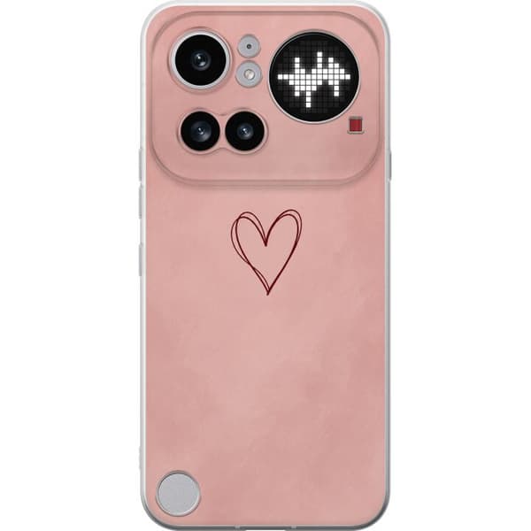 Kompatibelt Mobildeksel til Nothing Phone 4a Pro Rosa hjerte rosa