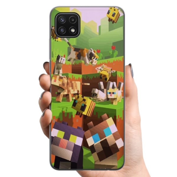 Samsung Galaxy A22 5G TPU Matkapuhelimen kuori MineCraft