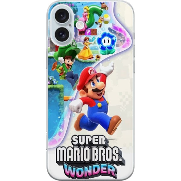 Apple iPhone 16 Plus Gjennomsiktig deksel Super Mario Wonder