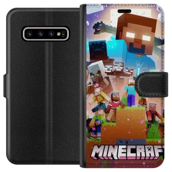 Kompatibelt Lommeboketui til Samsung Galaxy S10+ Minecraft