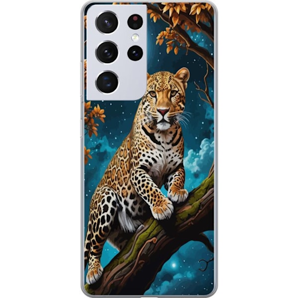 Samsung Galaxy S21 Ultra 5G Läpinäkyvä kuori Leopard