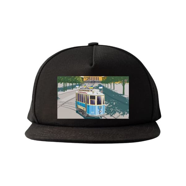 Snapback-lue svart one size