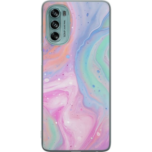 Motorola Moto G62 5G Gjennomsiktig deksel Pastellmarmor