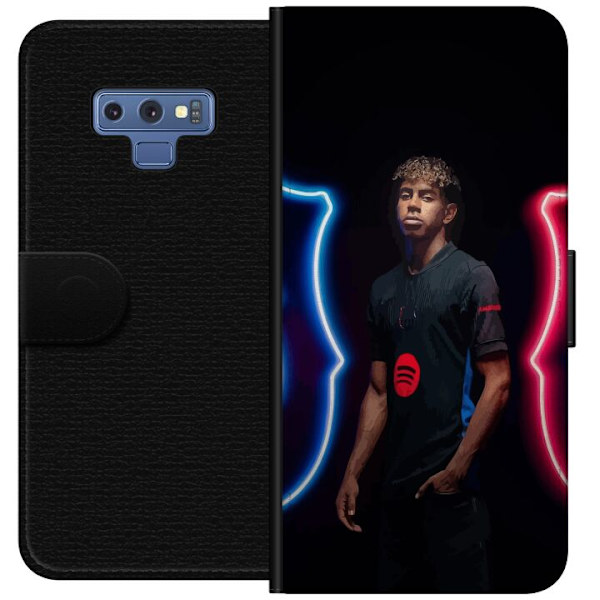 Samsung Galaxy Note9 Plånboksfodral Yamal Fotboll FC Barcelona Ung Talang Spelare Fotbollsstjärna Spanien La Liga Populärt Motiv