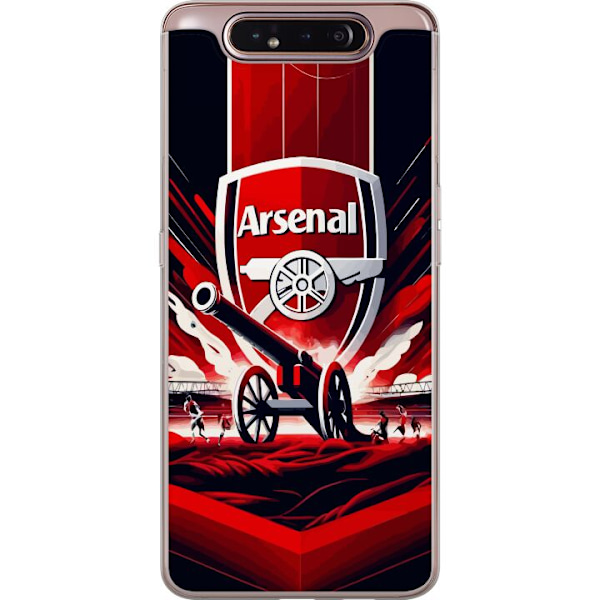 Samsung Galaxy A80 Läpinäkyvä kuori Arsenal