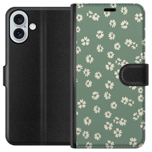 Apple iPhone 16 Plus Plånboksfodral Blomsterdröm – färgglatt blommönster