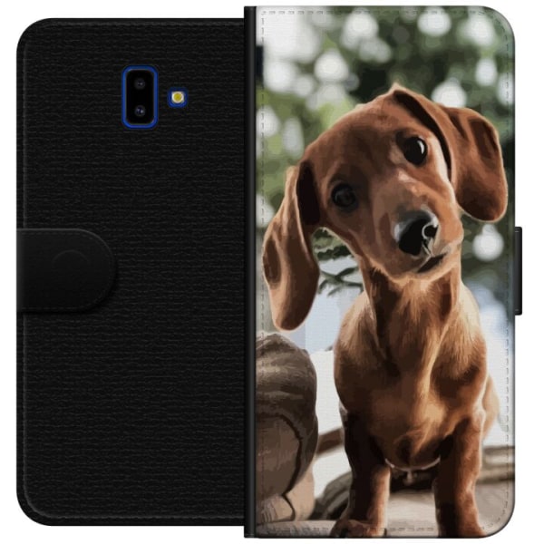 Samsung Galaxy J6+ Plånboksfodral Yngre Hund