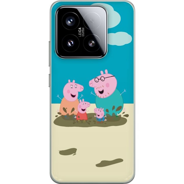 Xiaomi 15 Gennemsigtig cover Greta Gris Familie Georg Mudderp