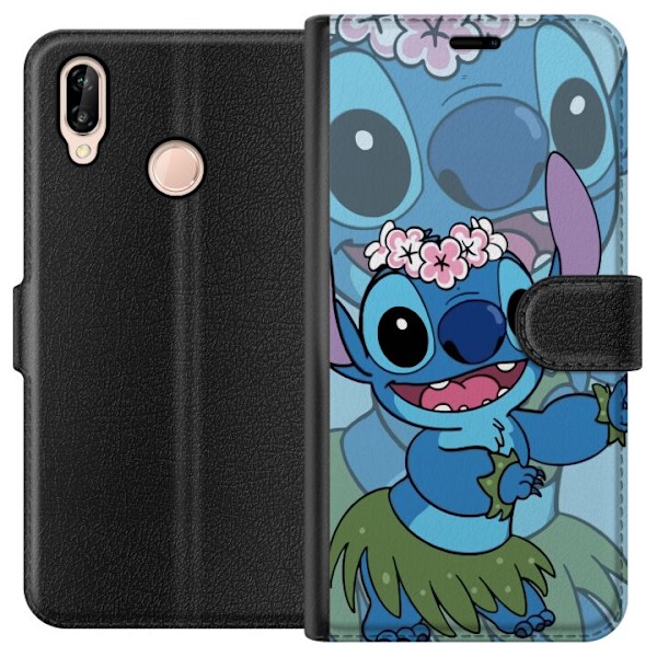Huawei P20 lite Plånboksfodral Stitch under Stjärnorna – Magisk Anime-stil