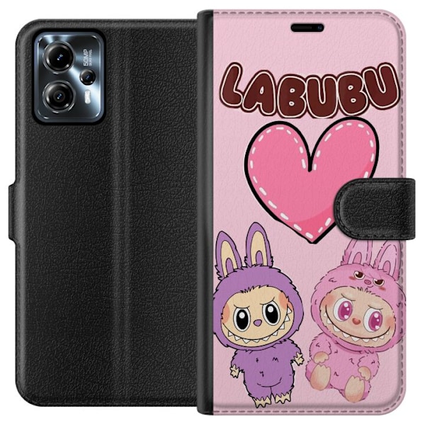 Motorola Moto G13 Tegnebogsetui Labubu Pink Monster