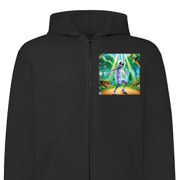 Zip-Hoodie | Huvtröja med Dragkedja för Vuxna Fortnite svart M