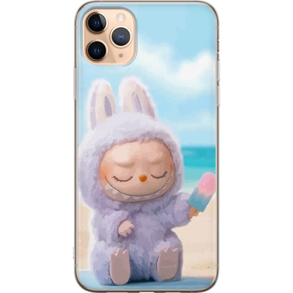 Apple iPhone 11 Pro Max Genomskinligt Skal Labubu Pink Mood