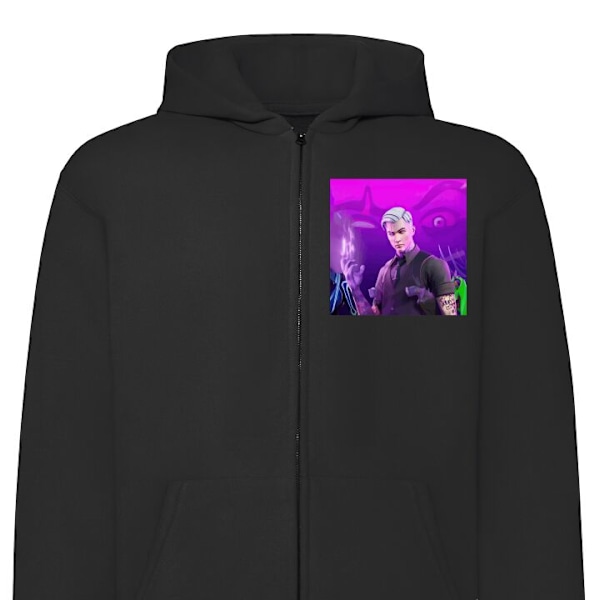 Zip-Hoodie | Huvtröja med Dragkedja för Vuxna Fortnite - Mid svart L