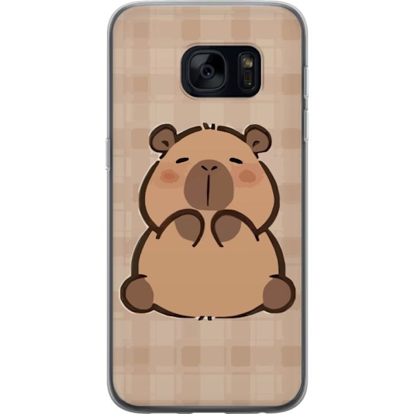 Samsung Galaxy S7 Läpinäkyvä kuori Mobilskal kawaii capybara flera figurer japansk stil