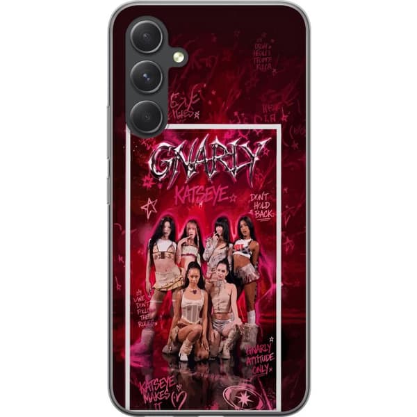 Kompatibelt Mobilskal till Samsung Galaxy A55 KATSEYE rosa