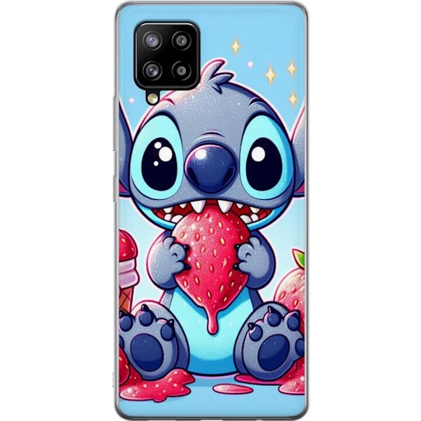 Samsung Galaxy A42 5G Läpinäkyvä kuori Strawberry Stitch