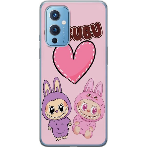 OnePlus 9 Läpinäkyvä kuori Labubu Pink Monster