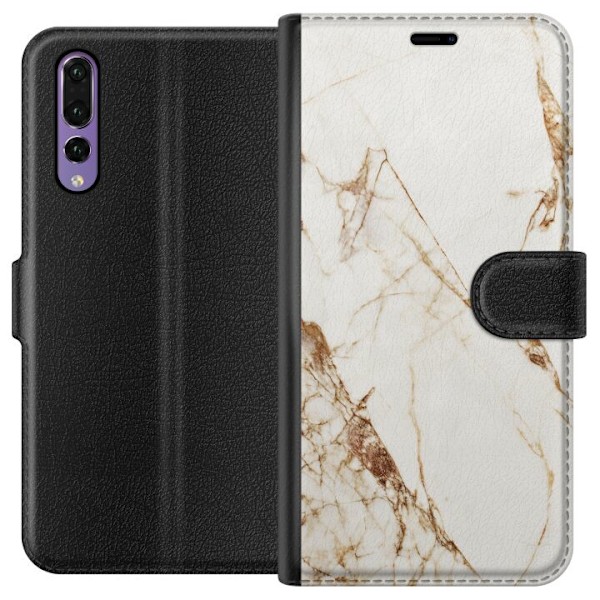 Huawei P20 Pro Plånboksfodral Vit marmor
