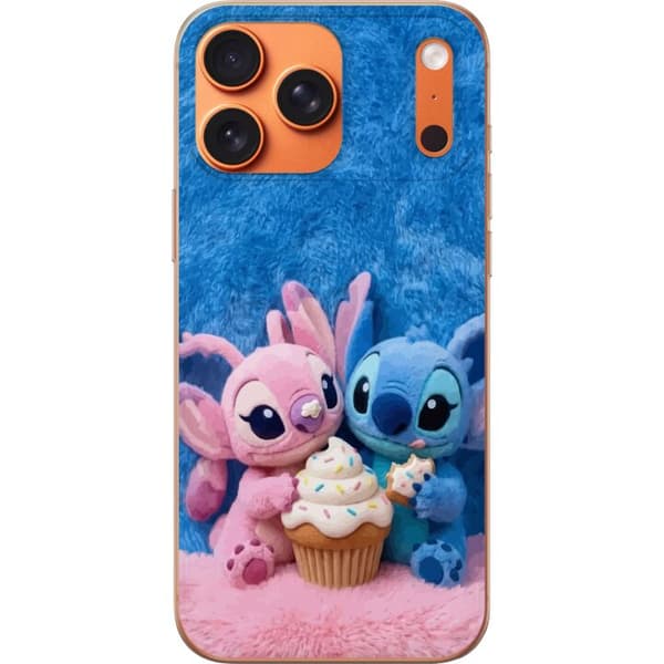 Kompatibel Mobilcover til Apple iPhone 17 Pro Max Søde blå og lyserøde figurer med stor cupcake og krymmel pink