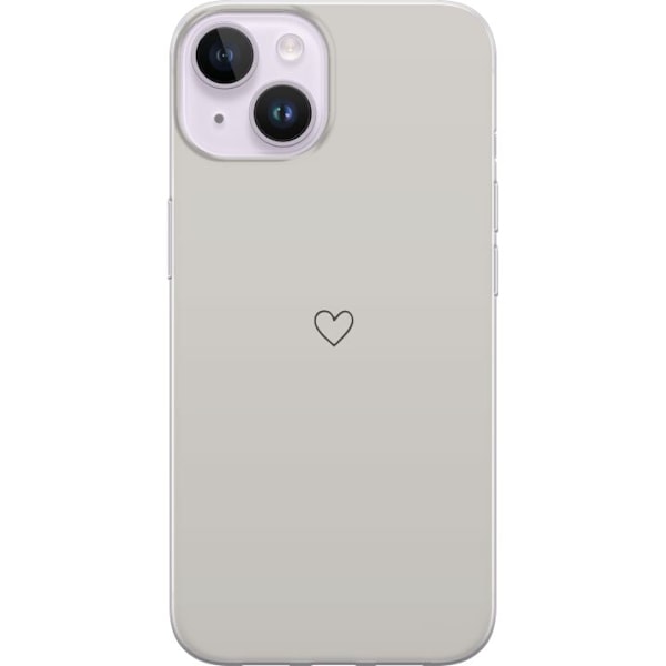 Apple iPhone 14 Genomskinligt Skal Hjärta