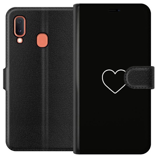 Samsung Galaxy A20e Lompakkokotelo Sydän