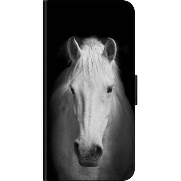Sony Xperia XA2 Lompakkokotelo Valkoinen Hevonen