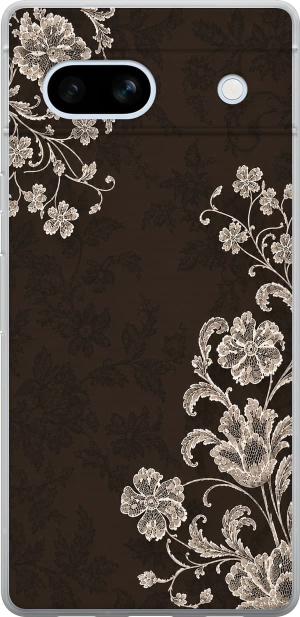 Kompatibel Mobilcover til Google Pixel 7a Brune blondeblomster brun