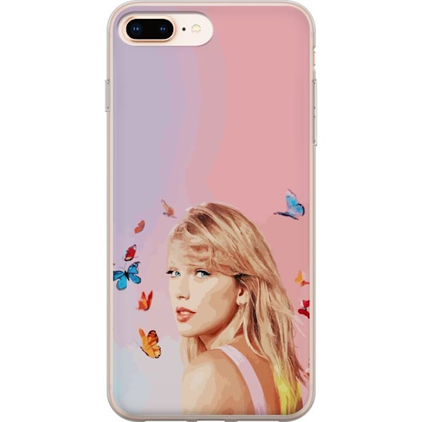 Apple iPhone 8 Plus Genomskinligt Skal Taylor Swift Fjärillar