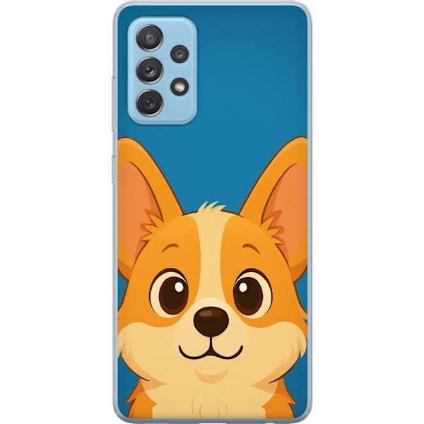 Samsung Galaxy A52 5G Genomskinligt Skal Hello Corgi