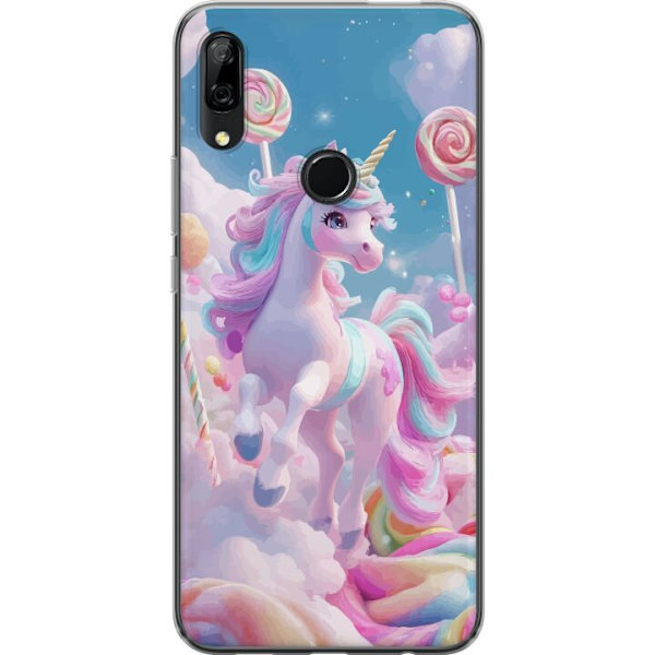 Huawei P Smart Z Genomskinligt Skal Enhörning Candy Pastell Kawaii Motiv Söt Populär Färg Grafiskt Trend Barn Motiv Fantasy Art