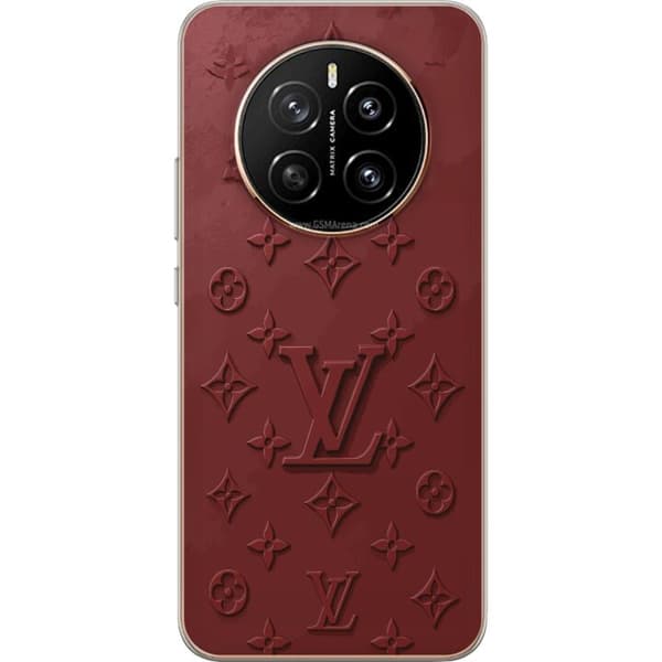 Kompatibelt Mobildeksel til Honor Magic7 Luksuriøst Louis Vuitton-inspirert monogram i mørkerøde toner rød