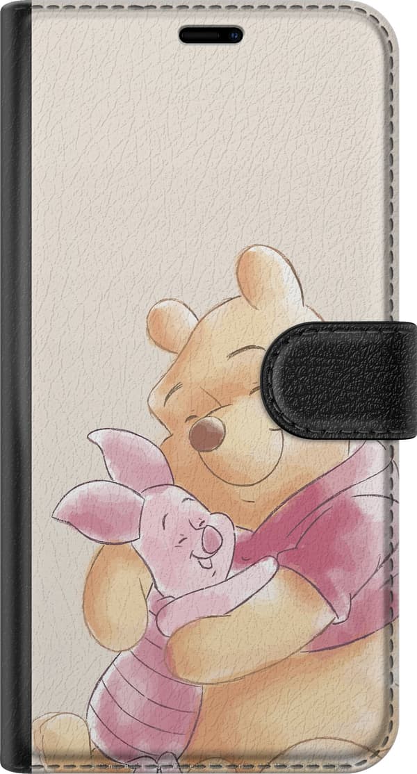 Kompatibel Tegnebogsetui til Apple iPhone 7 Plus Gul tegnet bjørn krammer lyserød gris på beige baggrund beige