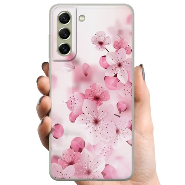 Samsung Galaxy S21 FE 5G TPU Matkapuhelimen kuori Kirsikankukk