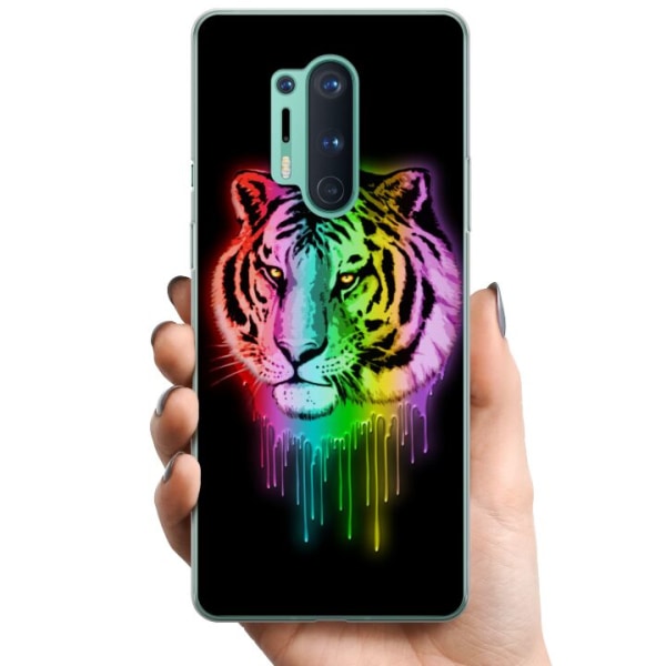 OnePlus 8 Pro TPU Mobildeksel Neon Tiger