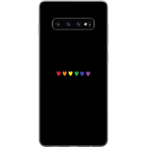 Samsung Galaxy S10 Läpinäkyvä kuori Ylpeä Sydämet
