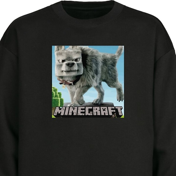 Sweatshirt til Voksne | Klassisk Collegebluse A Minecraft Movi sort XL