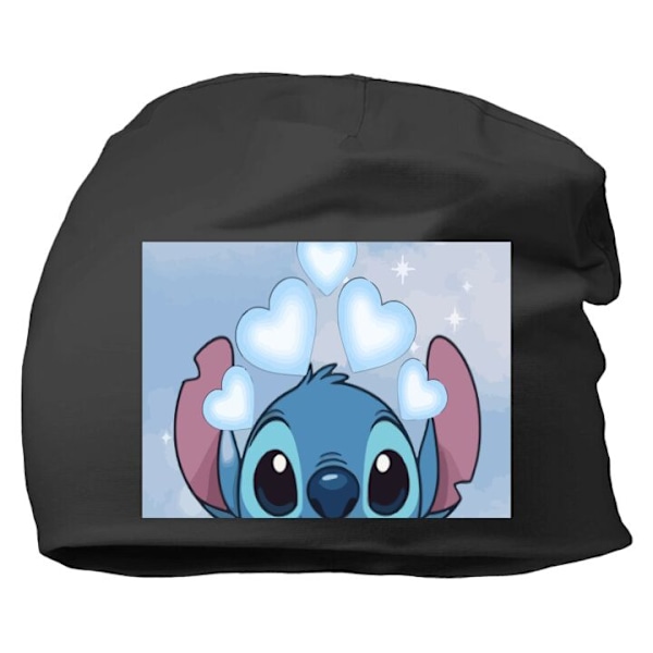 Hue til Voksen | Varm Beanie i Blødt Materiale Stitch Hoppende Glæde - Sjovt Design til Gave Sort one size