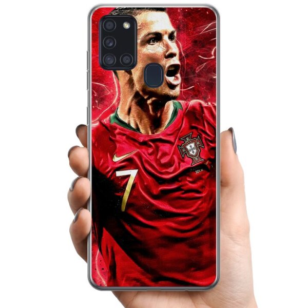 Samsung Galaxy A21s TPU Matkapuhelimen kuori Cristiano Ronaldo