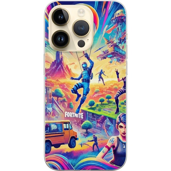 Apple iPhone 14 Pro Gennemsigtig cover Fortnite vs Minecraft