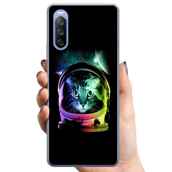 Sony Xperia 10 III TPU Mobilskal Space Cat