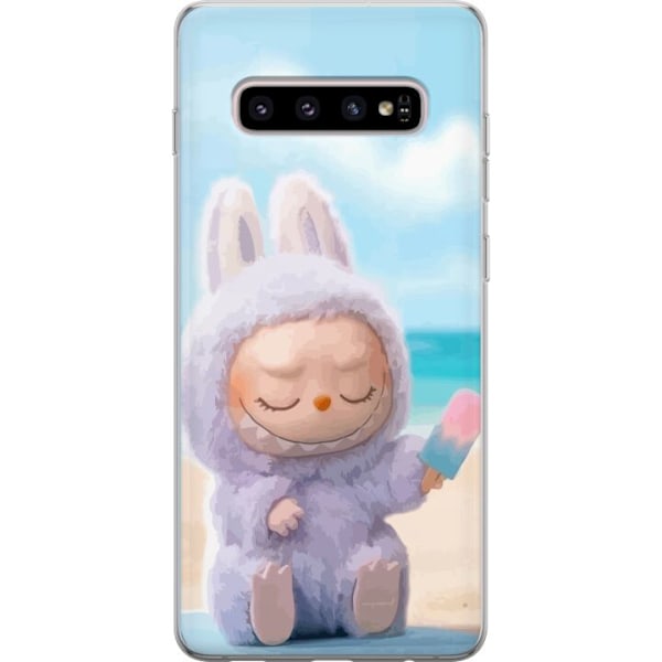 Samsung Galaxy S10+ Läpinäkyvä kuori Labubu Vaaleanpunainen Tunnelma
