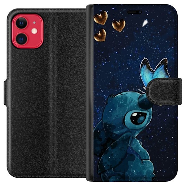 Apple iPhone 11 Lompakkokotelo Stitch perhonen