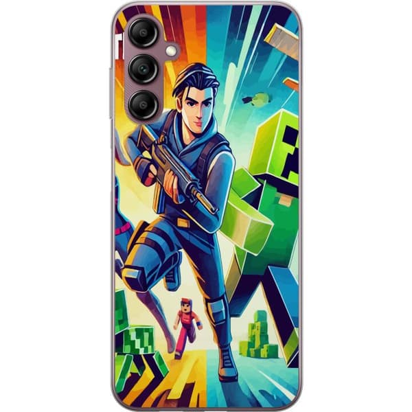 Kompatibelt Mobildeksel til Samsung Galaxy A14 5G Fortnite vs Minecraft